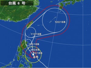 台風6号気象庁20150509